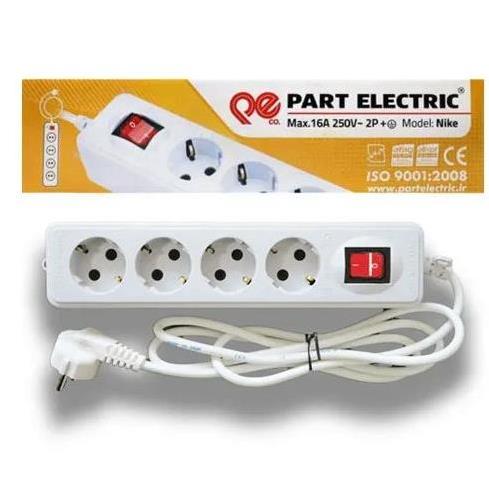 4 پریز 5 متری نیک ارت دار پارت الکتریک